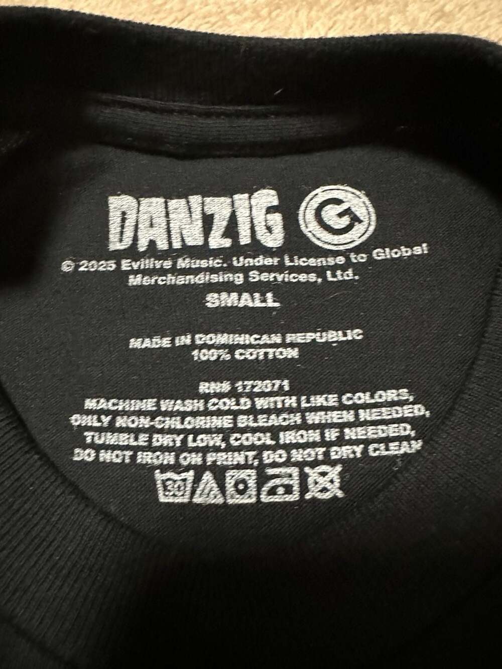 Danzig Classic Skull Logo Graphic T-Shirt Black Size Small - Picture 2 of 4